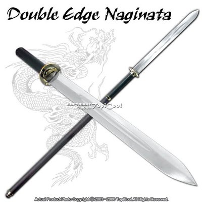 Double Edge Naginata 62" Japanese Yari Samurai Sword, ASIN B000E39UY0