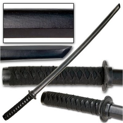 Black Cord Wrapped Boken Daito Wood Practice Sword is the way to become a True Blademaster